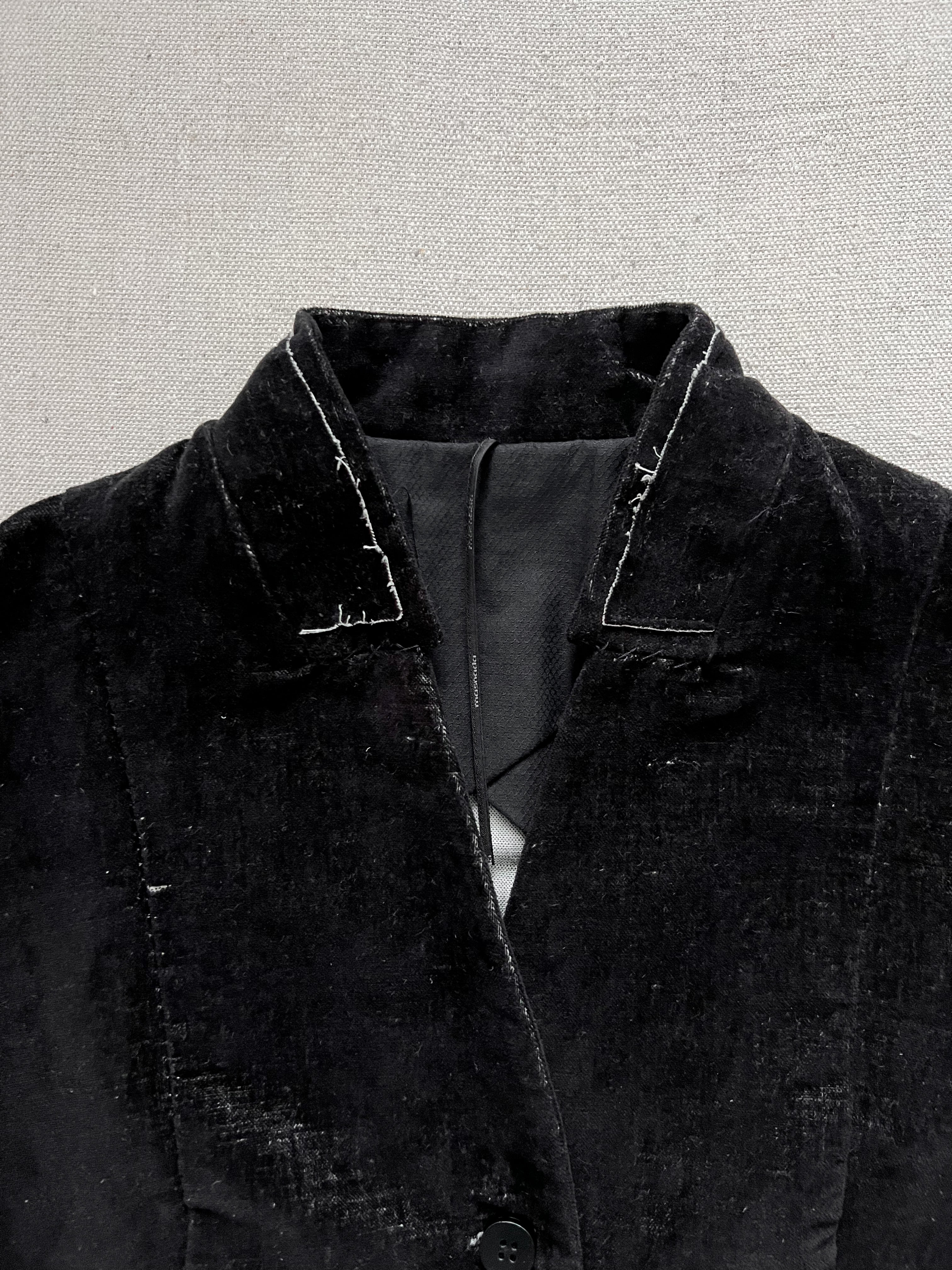 Masnada Tailored Stand Collar Velvet Jacket