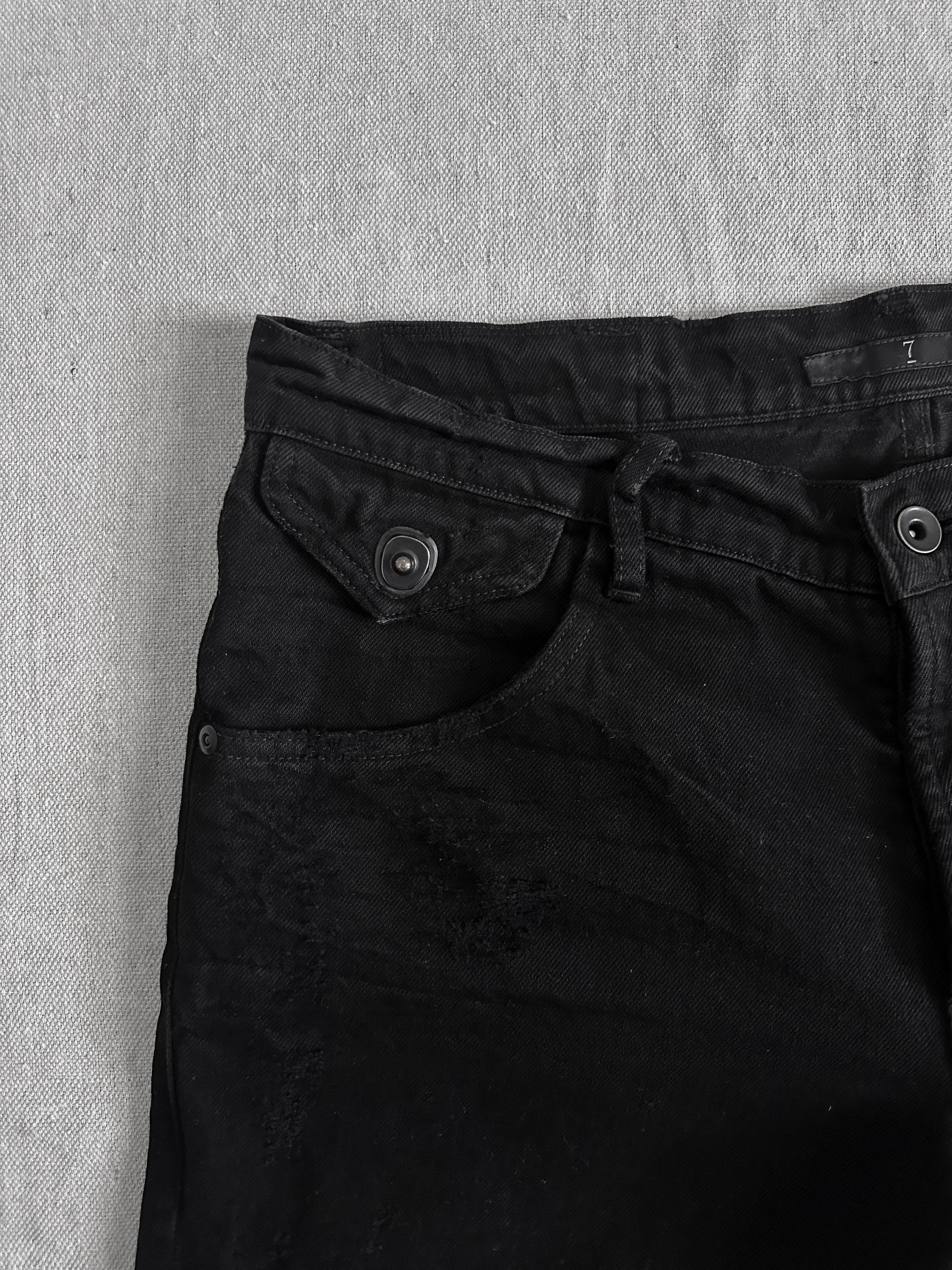 Julius FW10 goth_ik; Black Distressed Denim