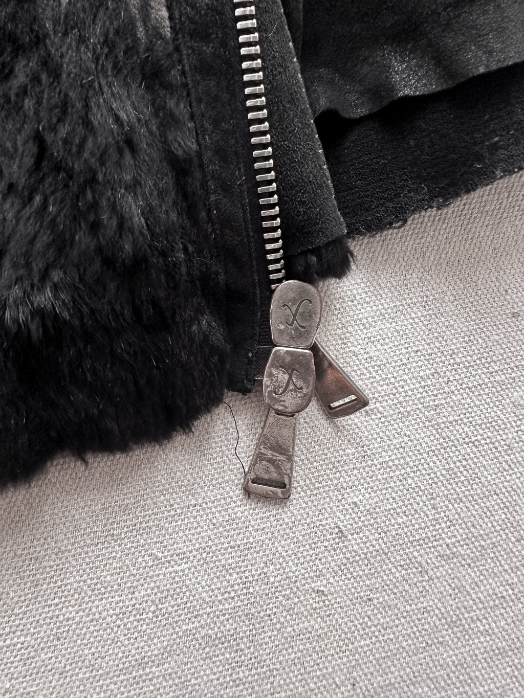 10Sei0Otto Rabbit Fur Lamb Leather Gimp Scar Stitch Rider