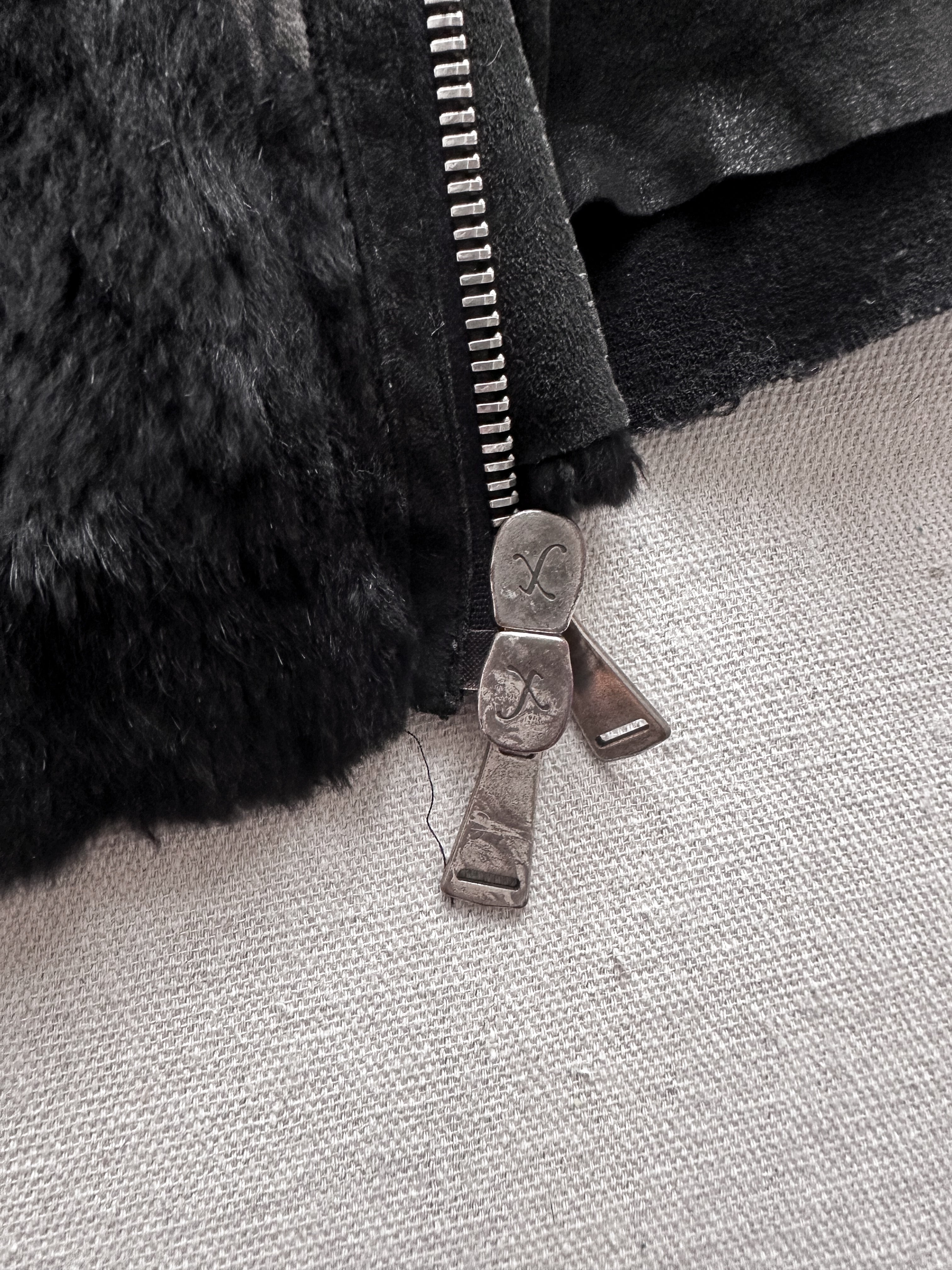 10Sei0Otto Rabbit Fur Lamb Leather Gimp Scar Stitch Rider