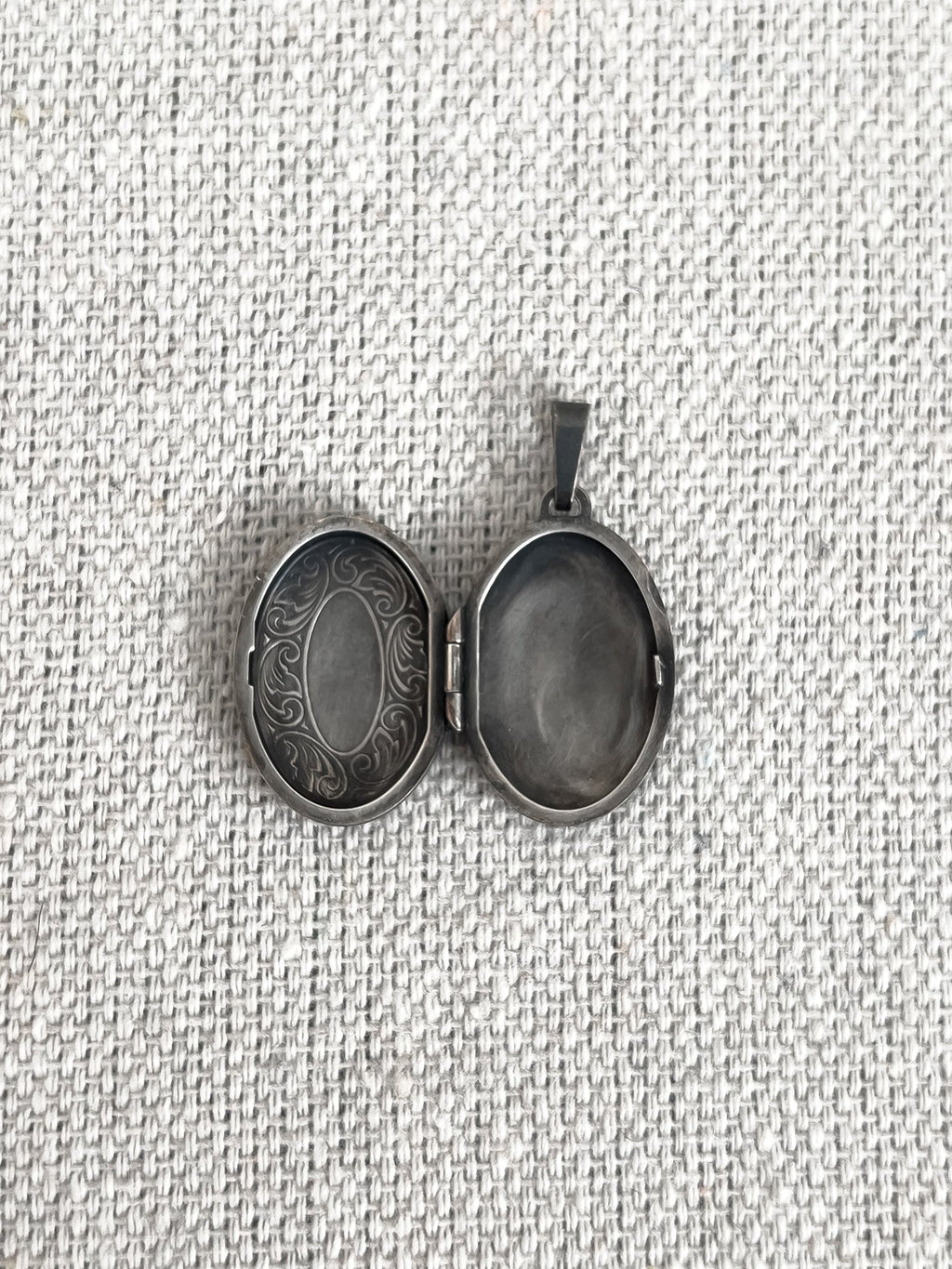 Ann Demeulemeester Oxidized Silver Locket Pendant