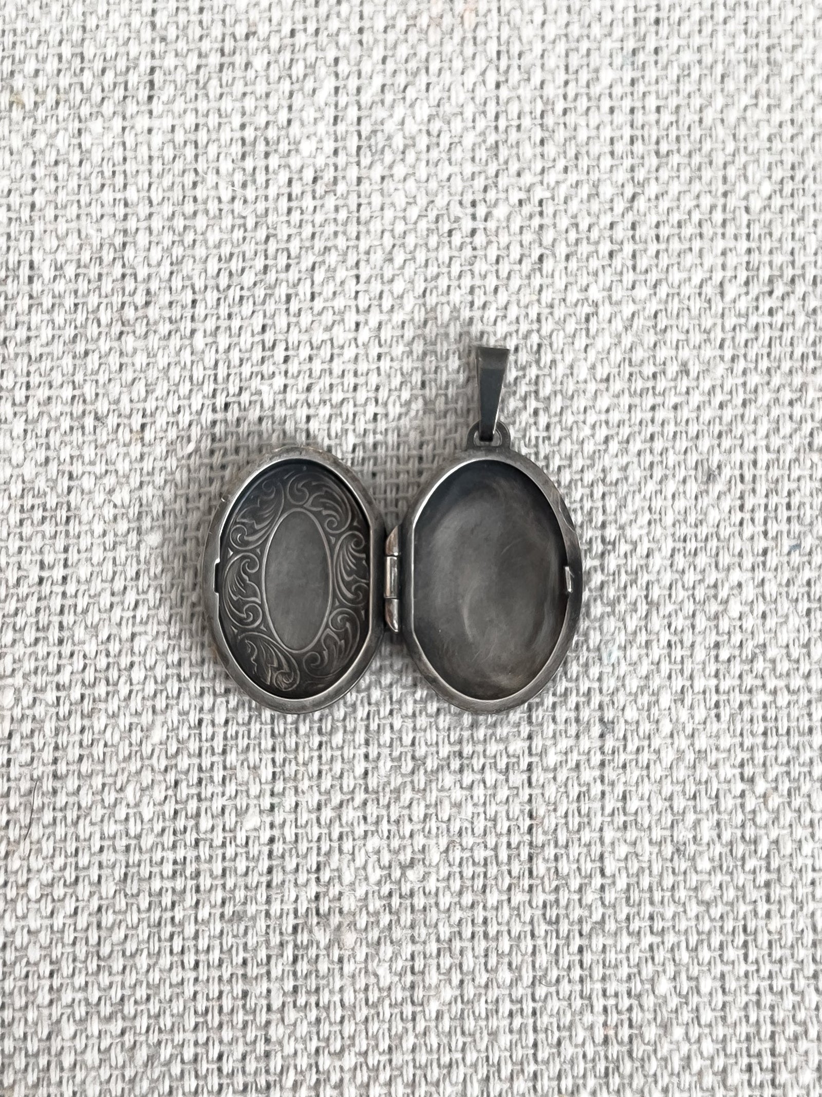 Ann Demeulemeester Oxidized Silver Locket Pendant