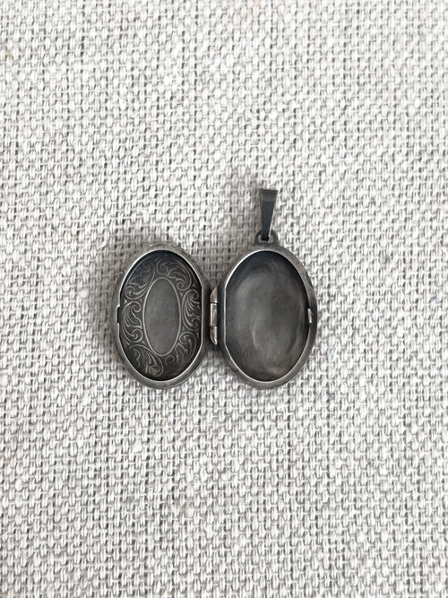 Ann Demeulemeester Oxidized Silver Locket Pendant