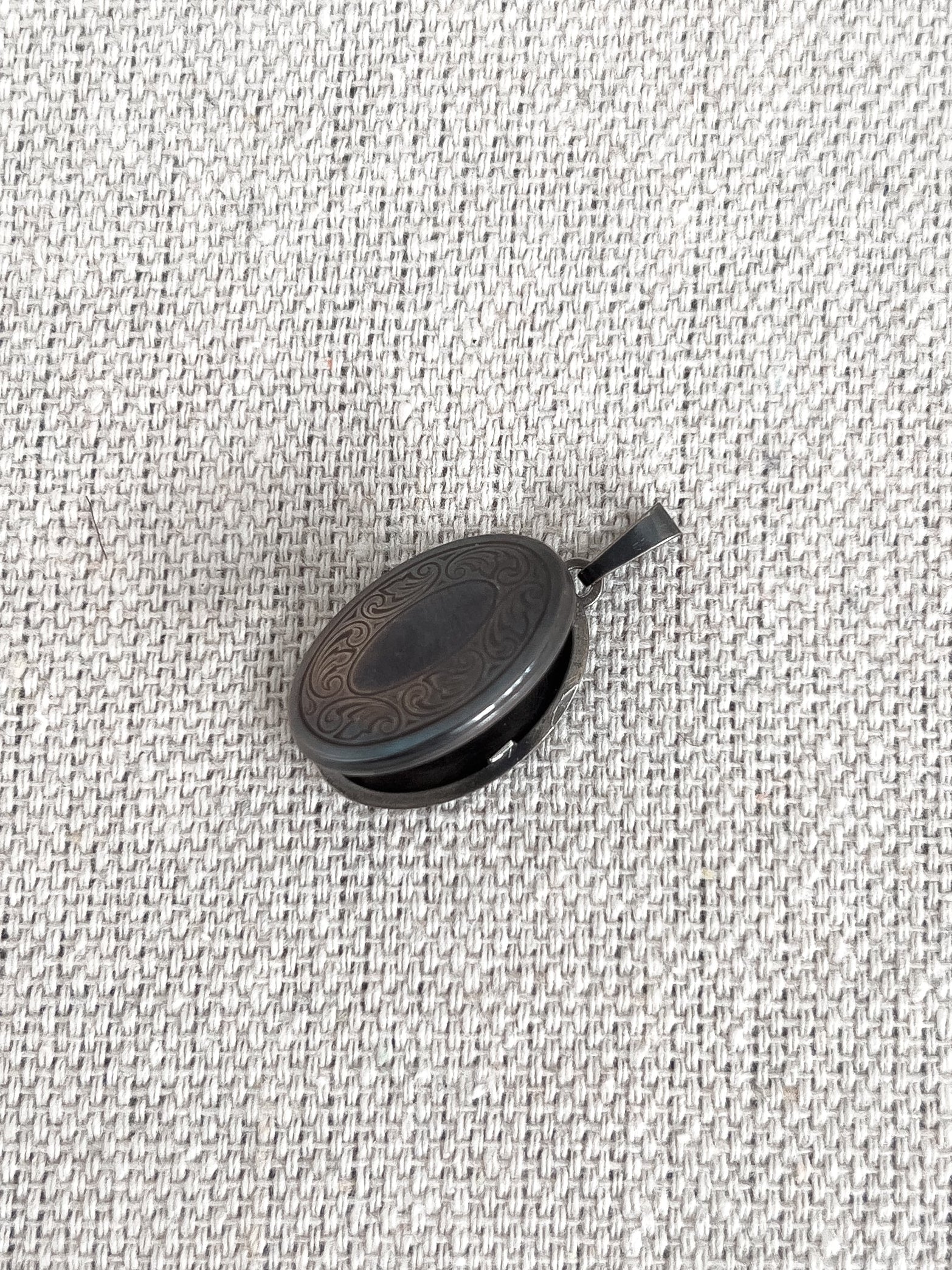 Ann Demeulemeester Oxidized Silver Locket Pendant