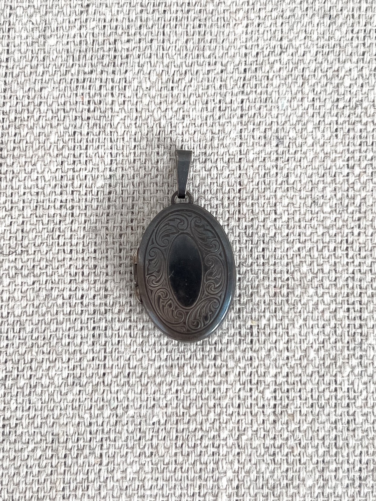 Ann Demeulemeester Oxidized Silver Locket Pendant