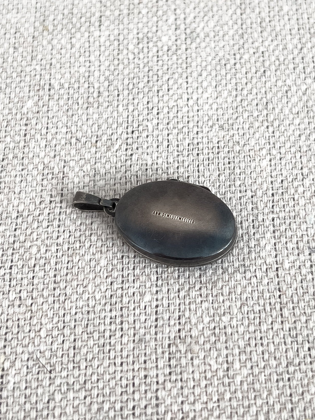 Ann Demeulemeester Oxidized Silver Locket Pendant