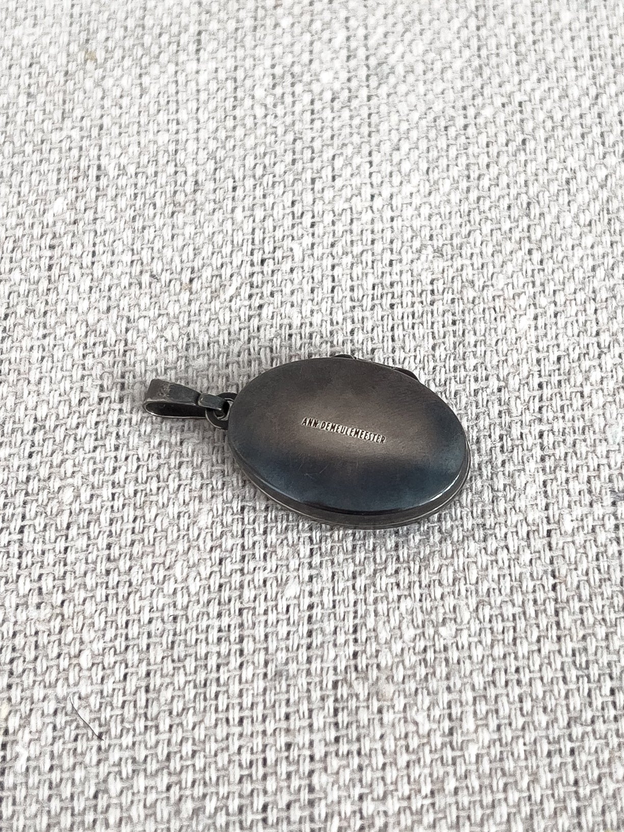 Ann Demeulemeester Oxidized Silver Locket Pendant