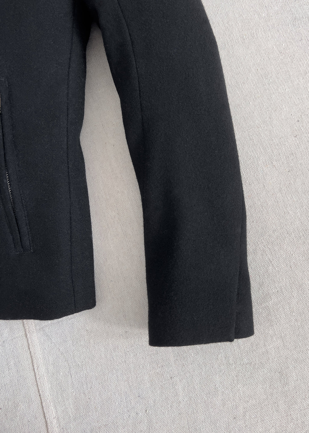 Japanese Designer Avant-Garde Asymmetric Zip Cowl Collared Coat