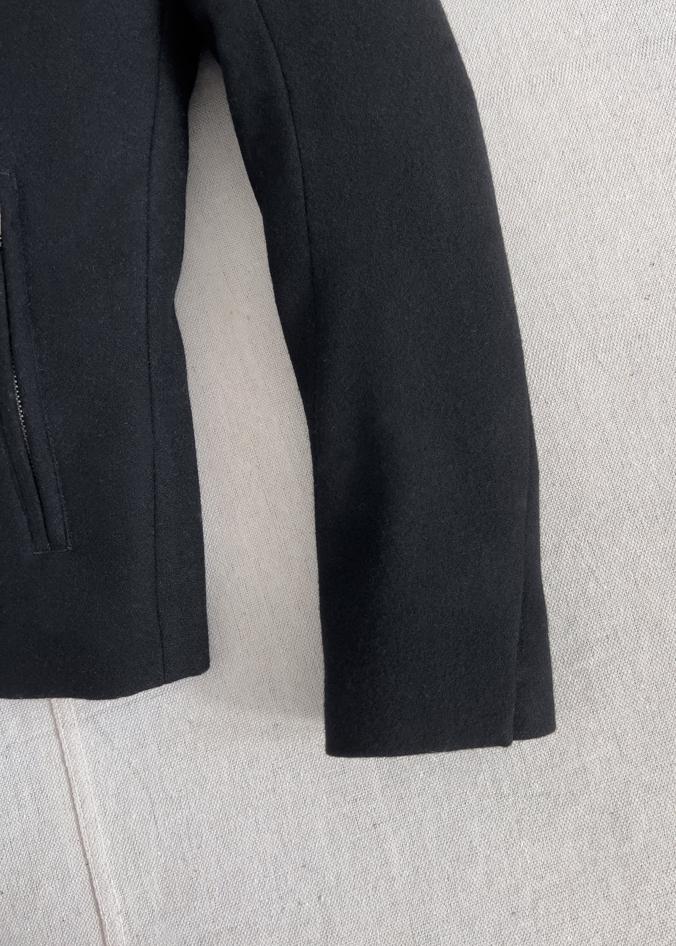 Japanese Designer Avant-Garde Asymmetric Zip Cowl Collared Coat