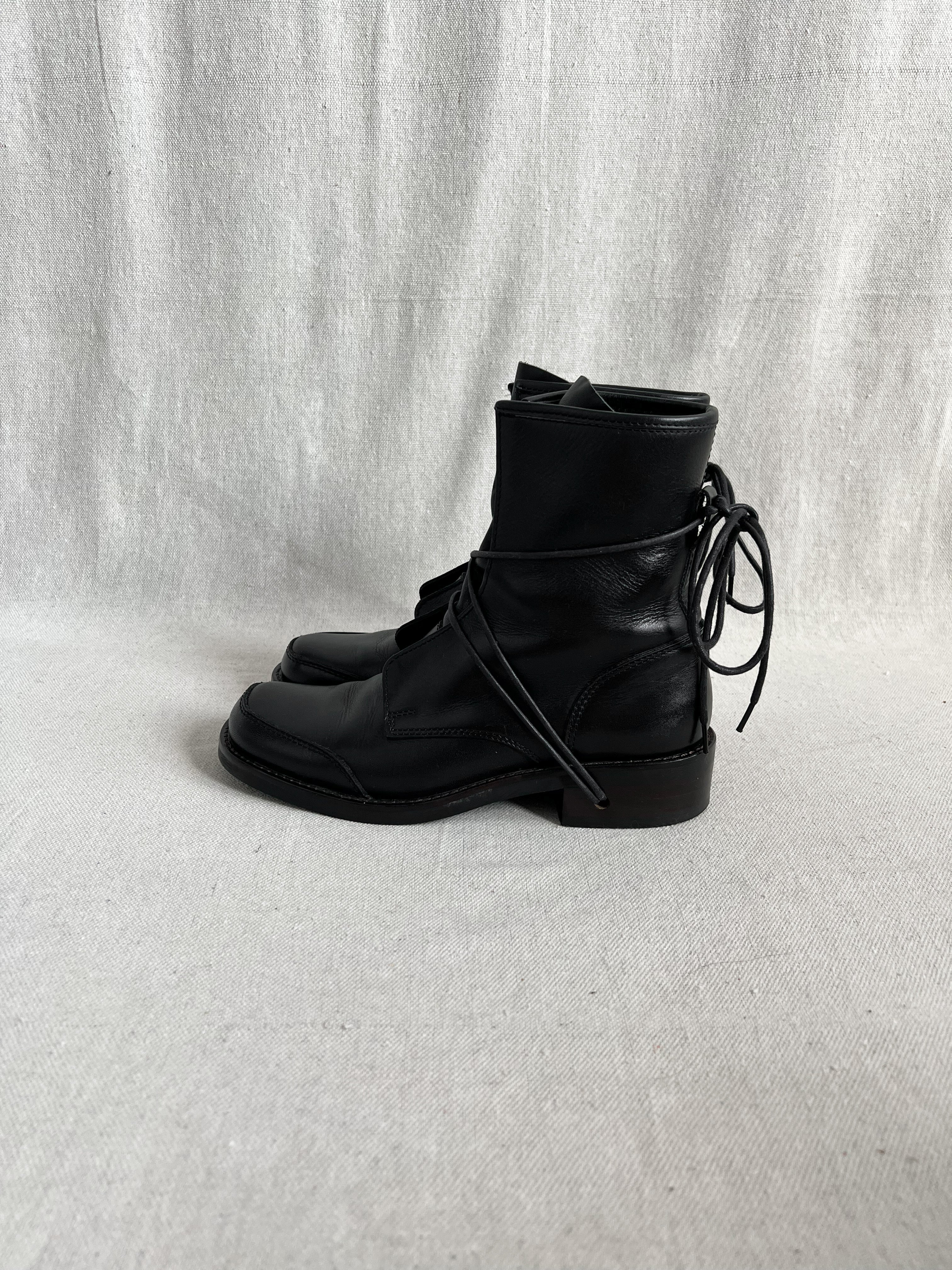 Alfredo Bannister Japan Bikkemberg Laced Leather Boots