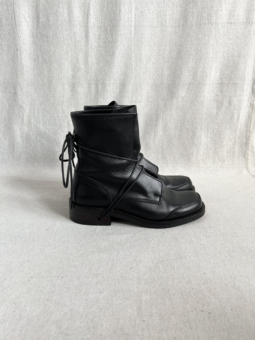 Alfredo Bannister Japan Bikkemberg Laced Leather Boots