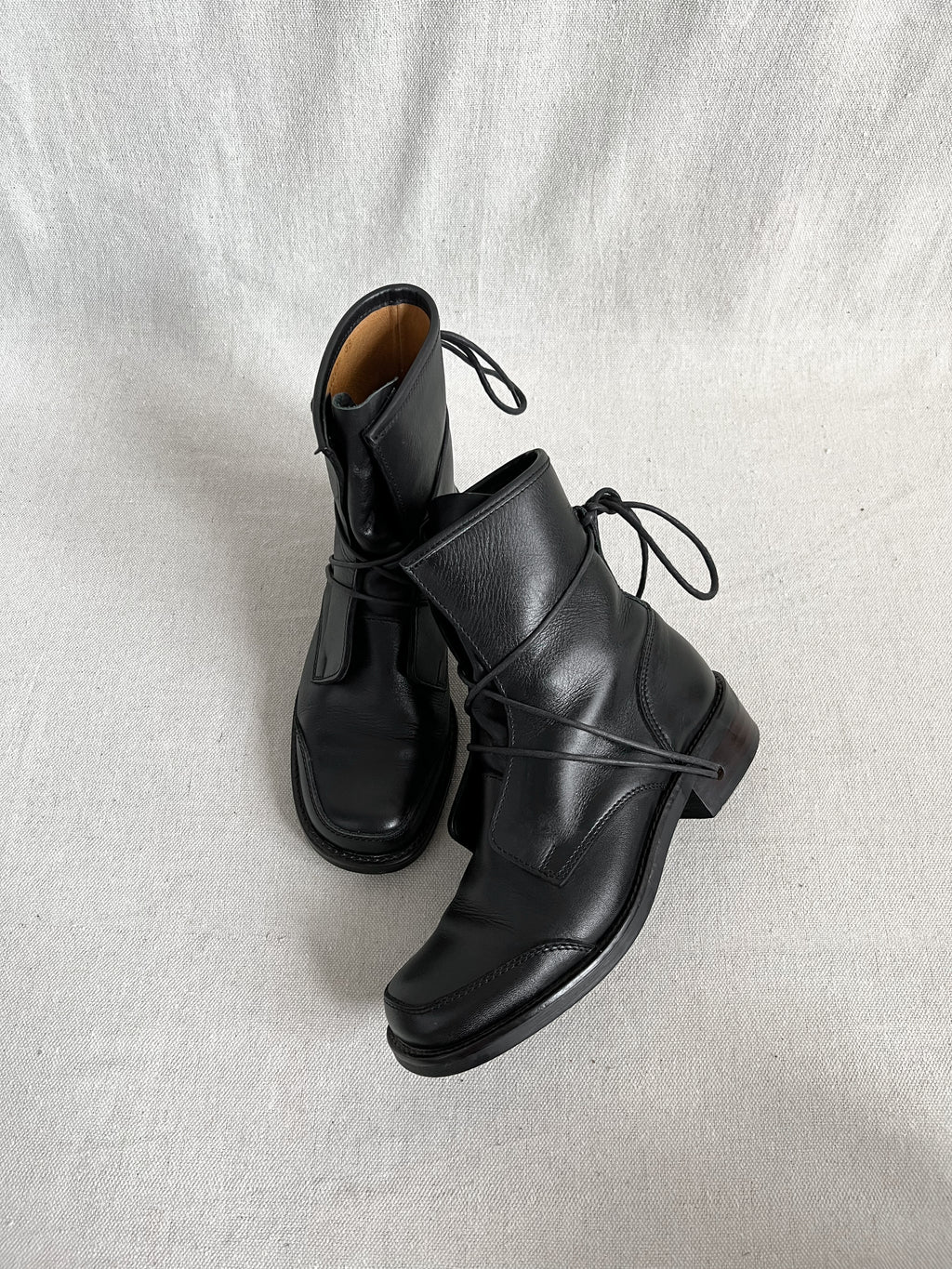 Alfredo Bannister Japan Bikkemberg Laced Leather Boots