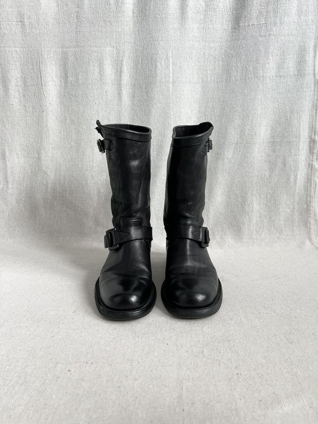 Isamu Katayama BACKLASH Garment-Dyed Mono Stitch Japanese Shoulder Leather Engineer Boots