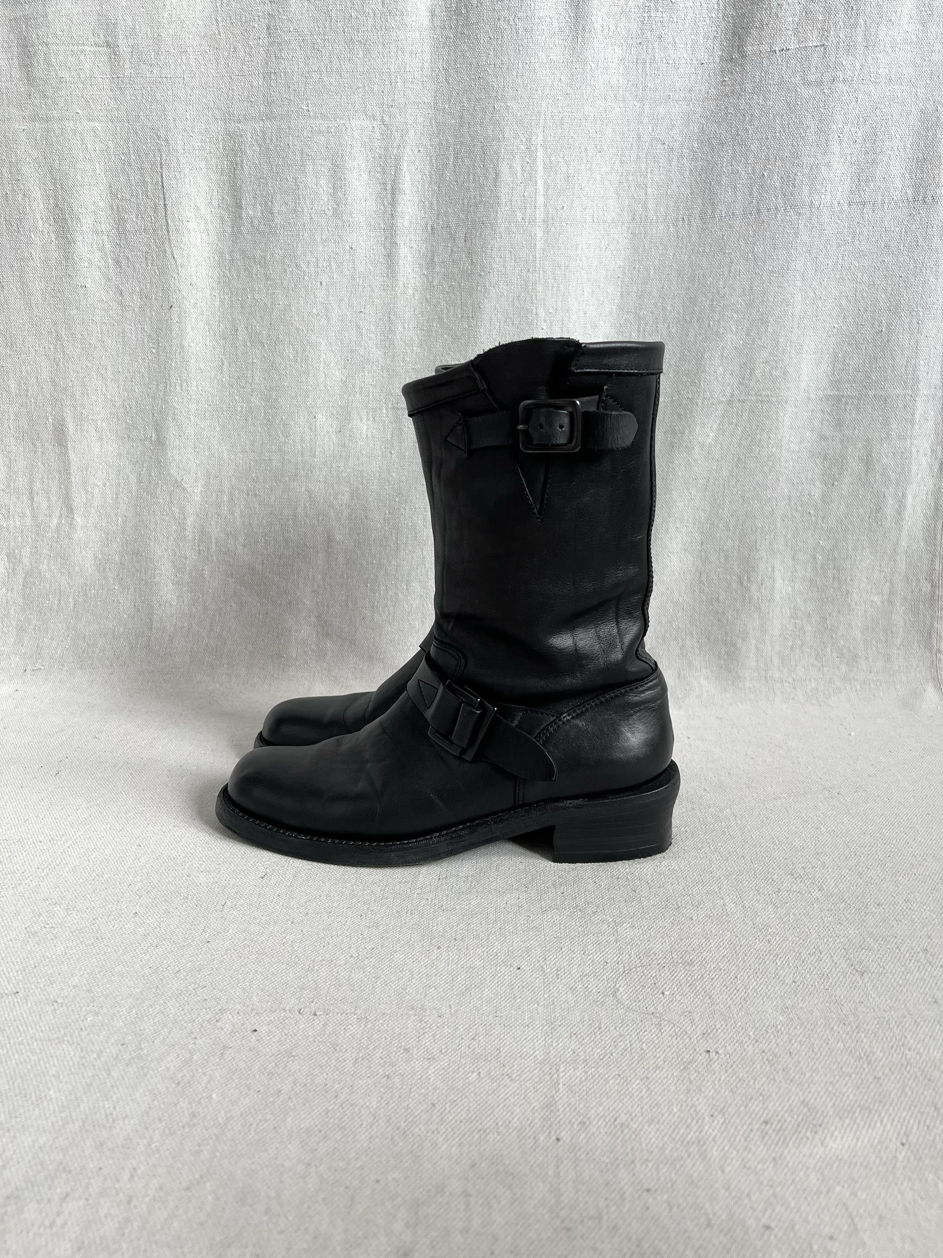 Isamu Katayama BACKLASH Garment-Dyed Mono Stitch Japanese Shoulder Leather Engineer Boots