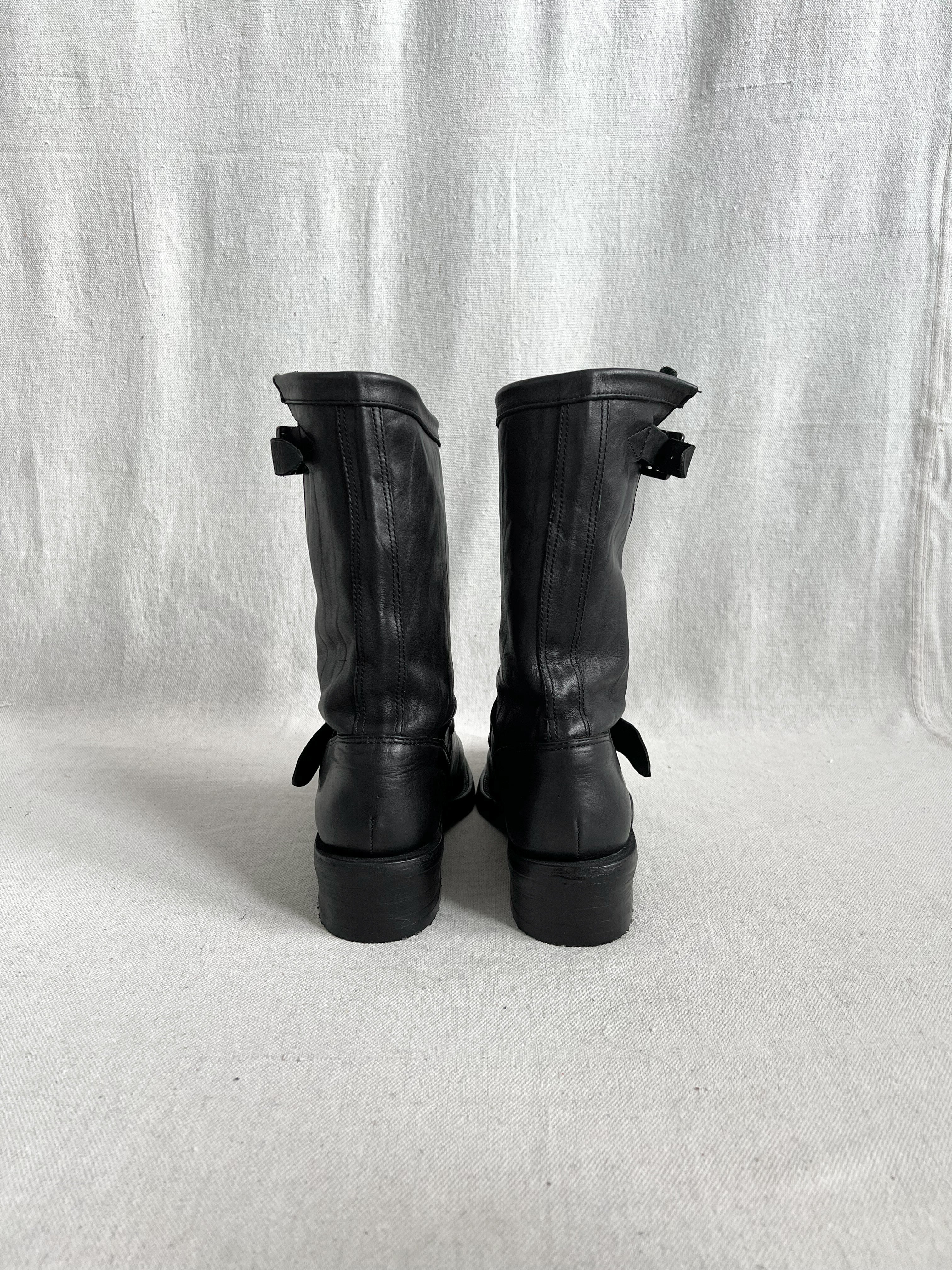 Isamu Katayama BACKLASH Garment-Dyed Mono Stitch Japanese Shoulder Leather Engineer Boots
