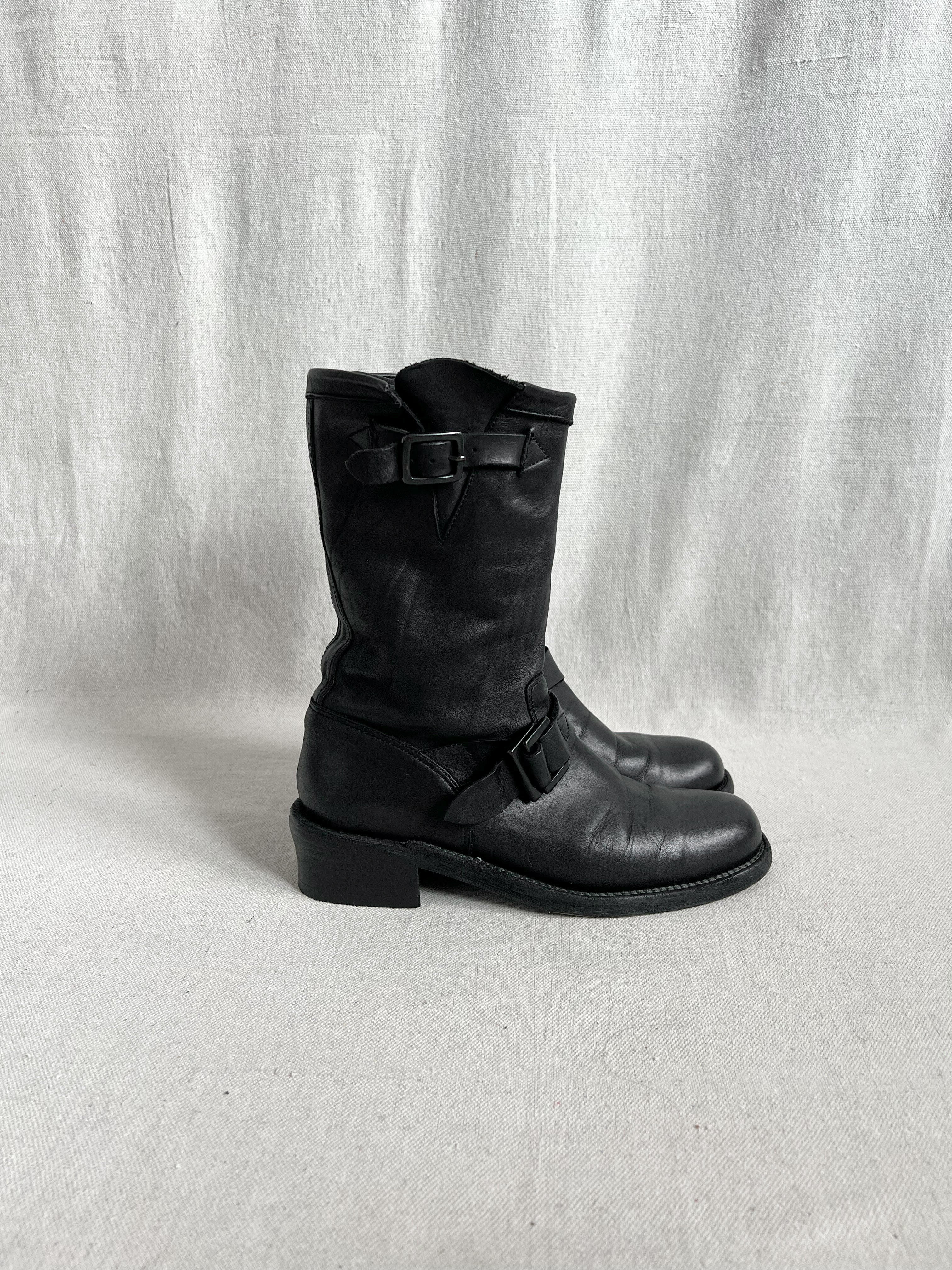 Isamu Katayama BACKLASH Garment-Dyed Mono Stitch Japanese Shoulder Leather Engineer Boots