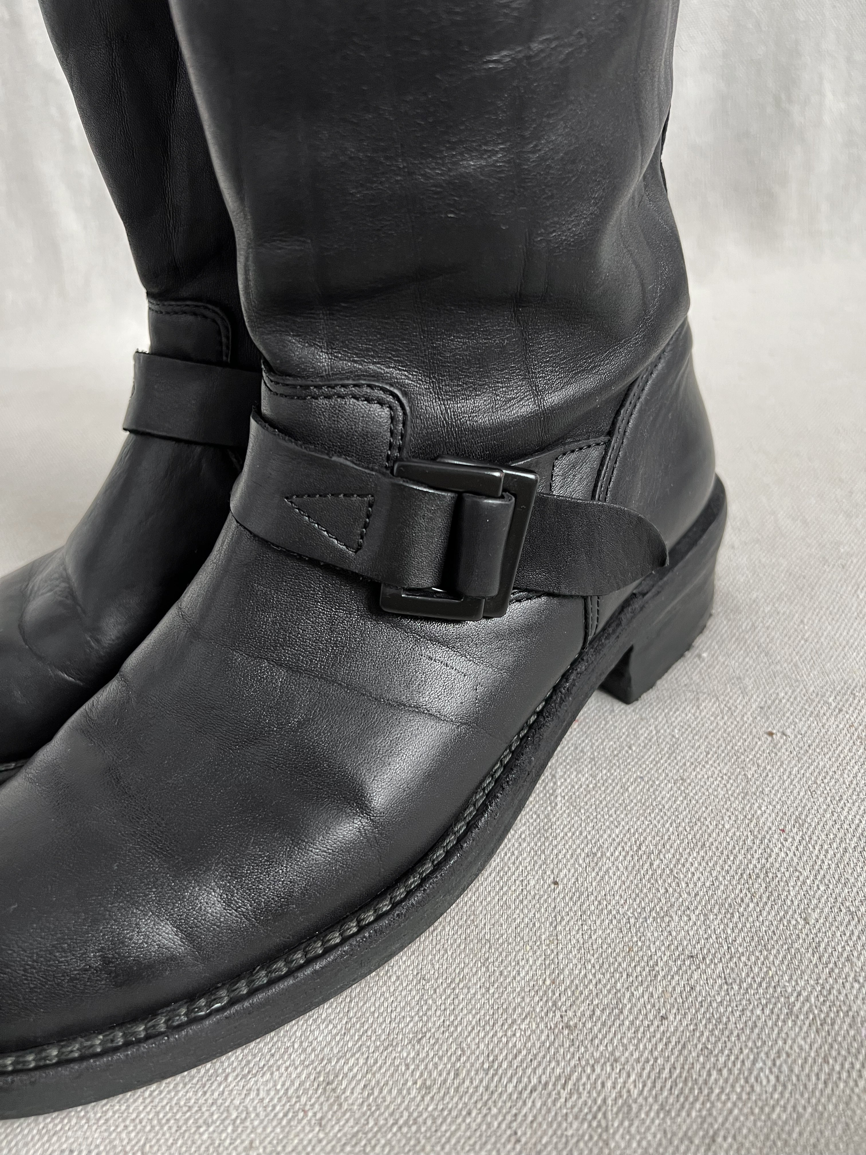 Isamu Katayama BACKLASH Garment-Dyed Mono Stitch Japanese Shoulder Leather Engineer Boots