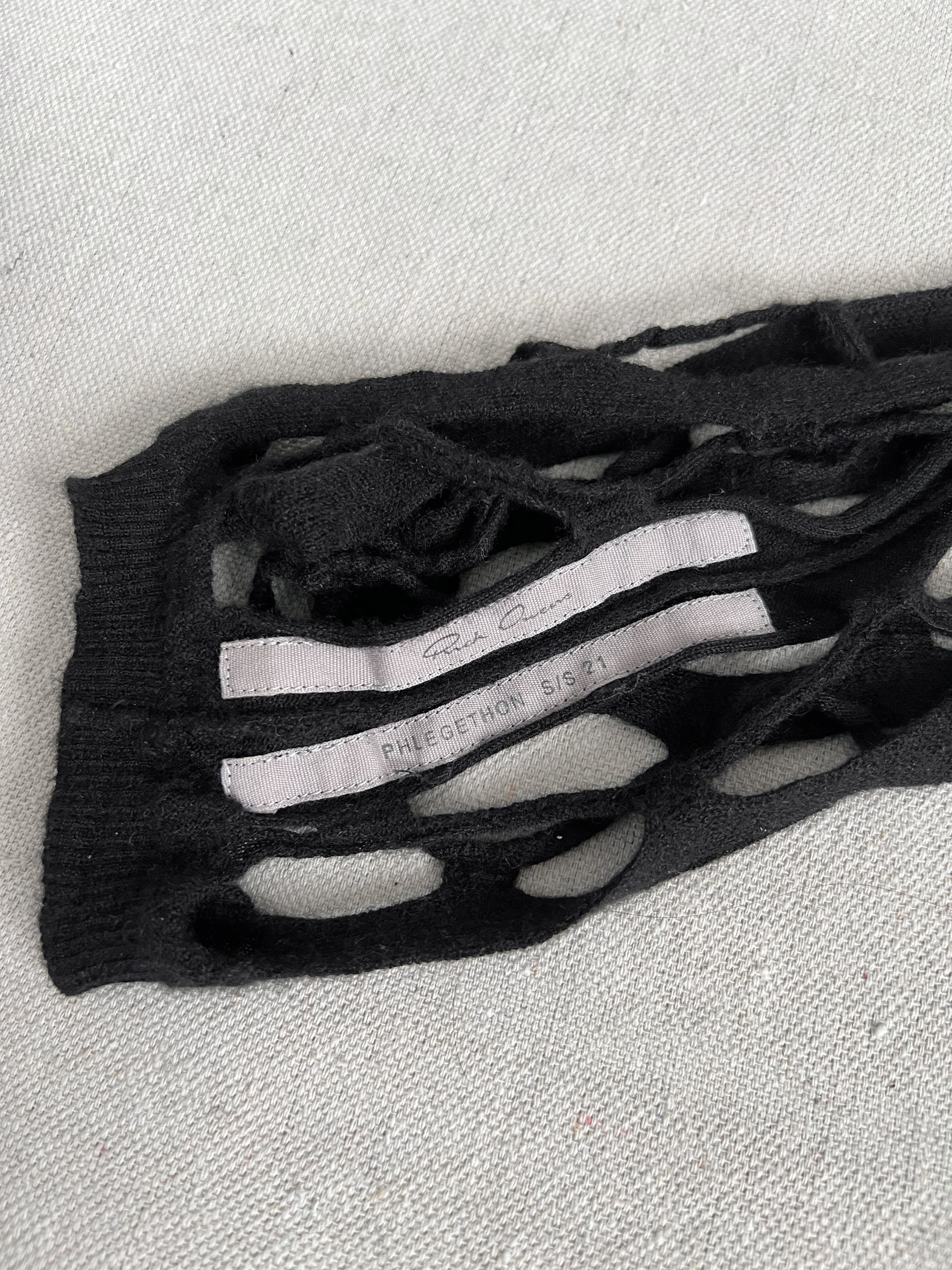Rick Owens SS21 ‘PHLEGETHON’ Cashmere Net Knit Balaclava