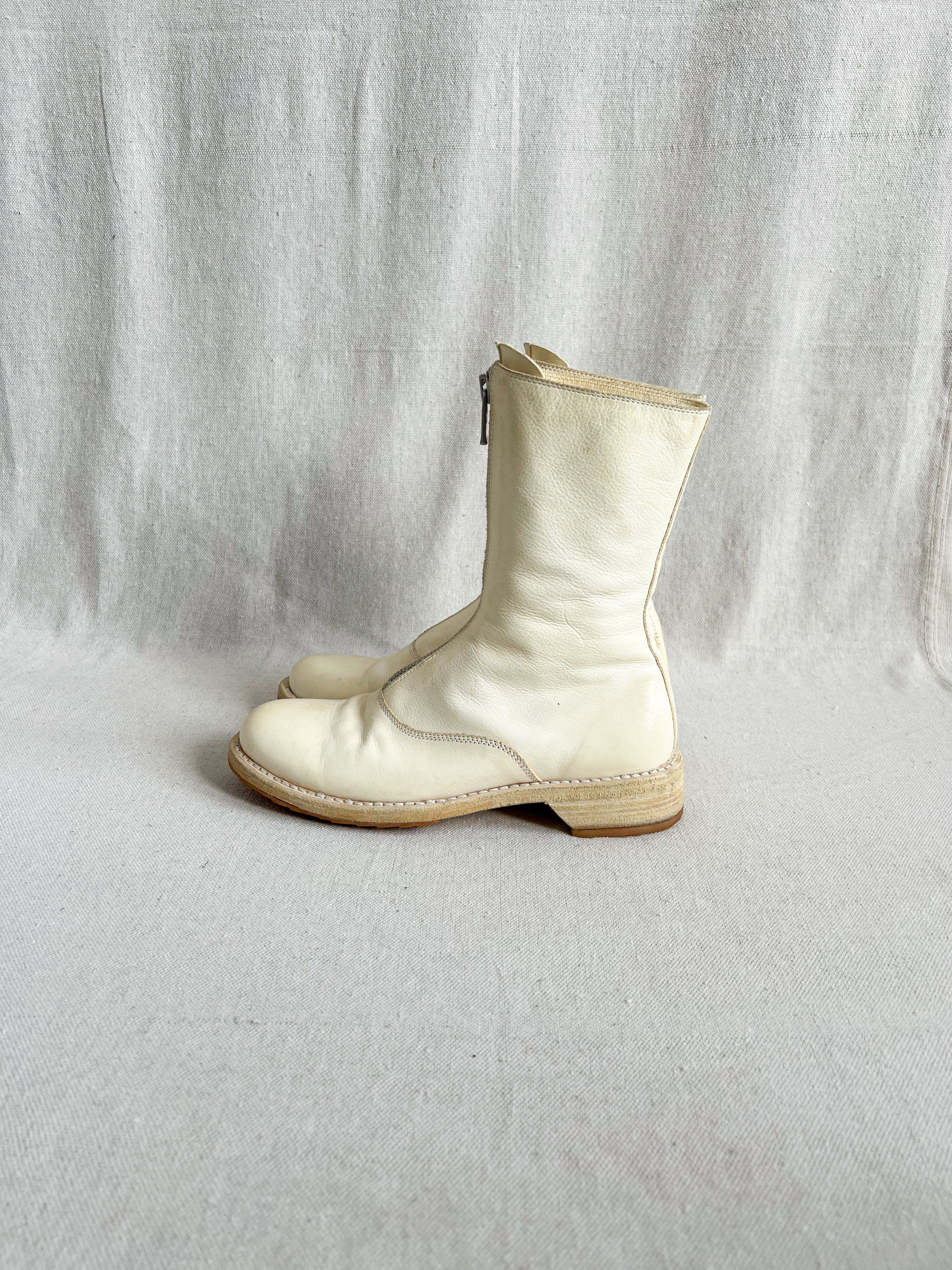 Guidi Full Grain 310 Boots Dirty White