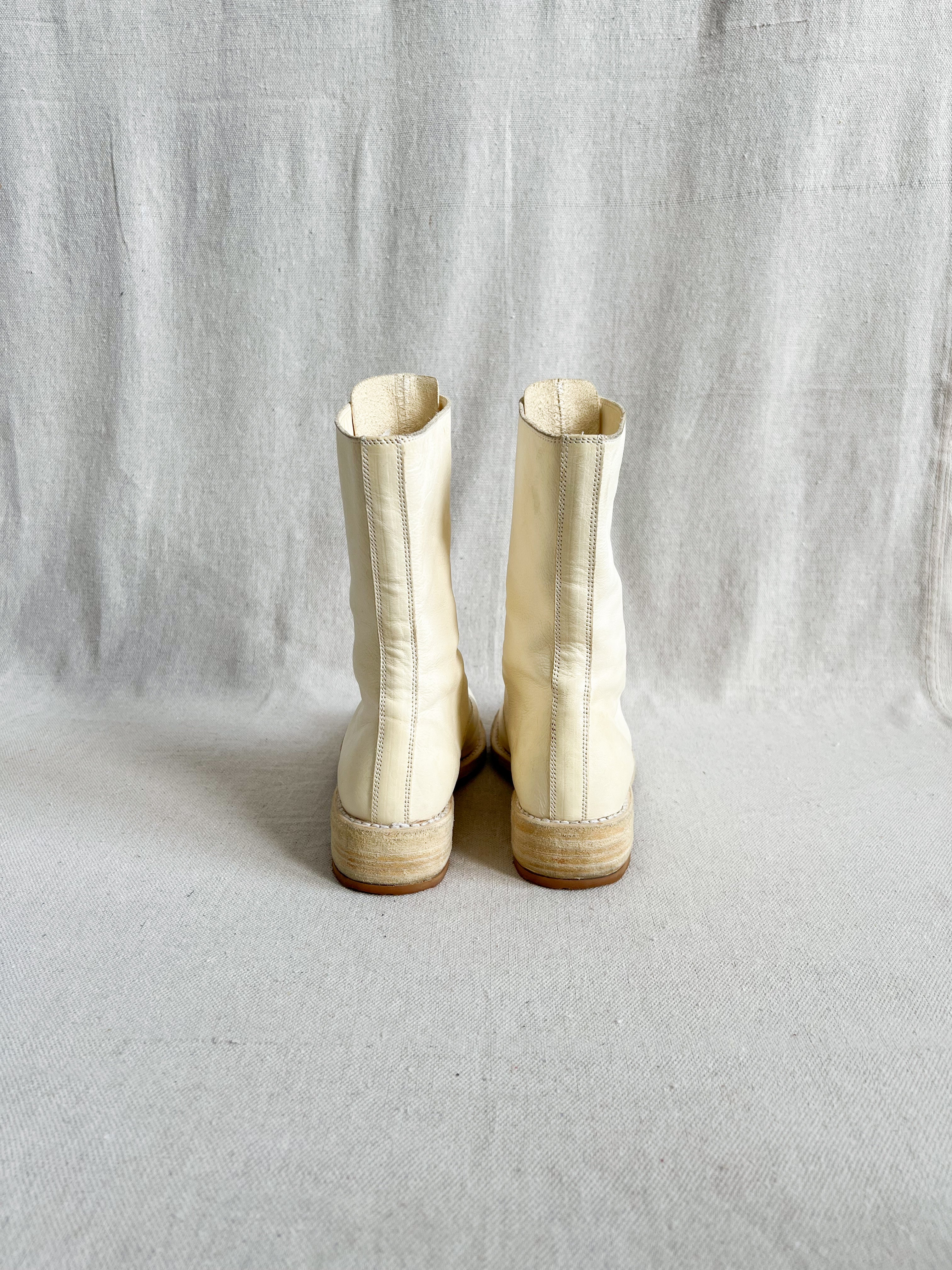 Guidi Full Grain 310 Boots Dirty White