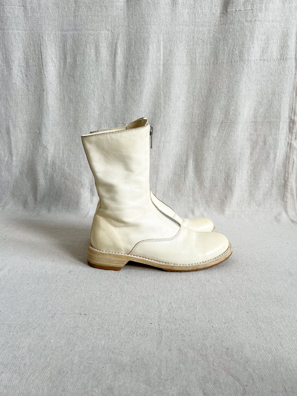 Guidi Full Grain 310 Boots Dirty White