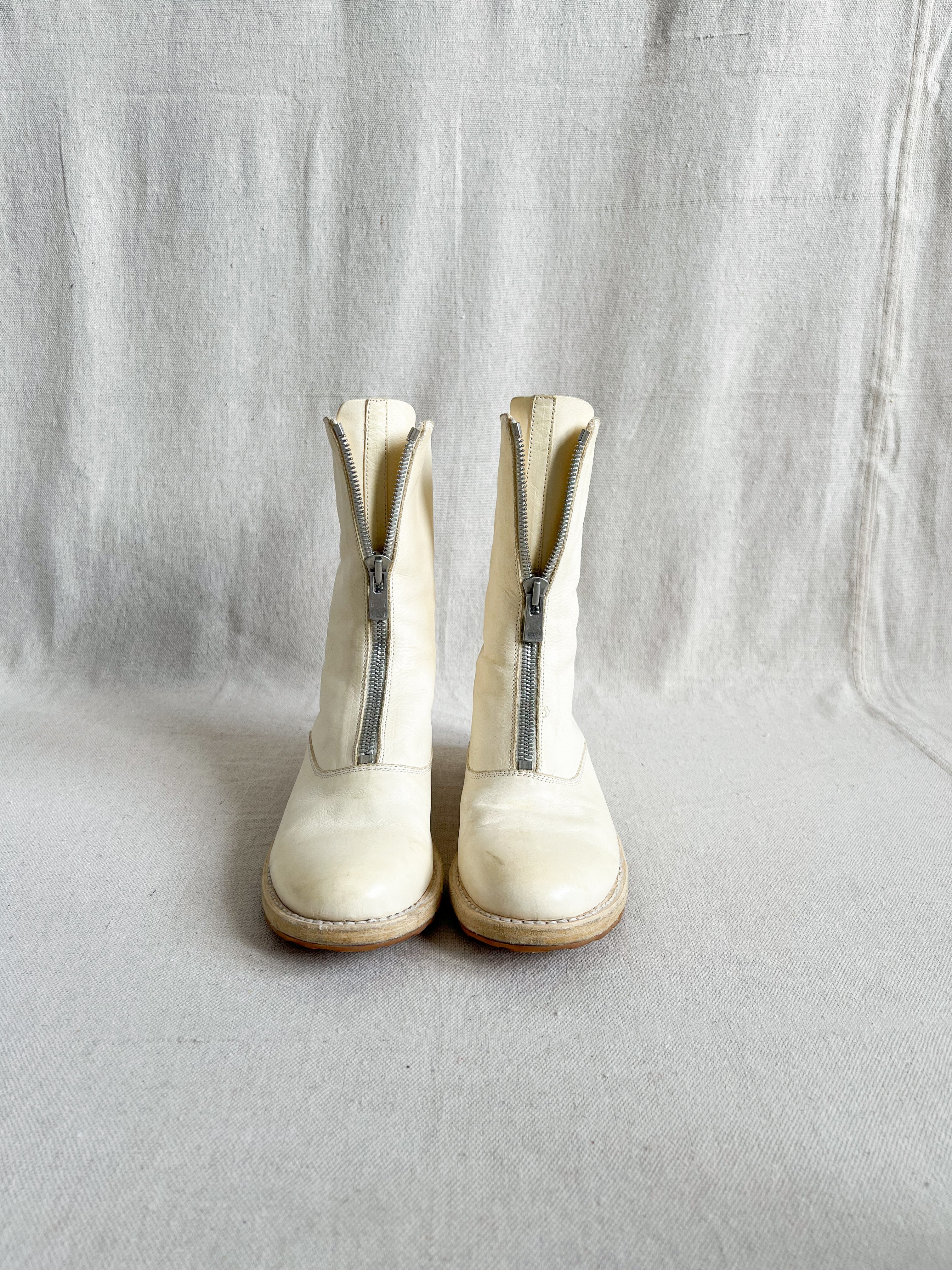 Guidi Full Grain 310 Boots Dirty White