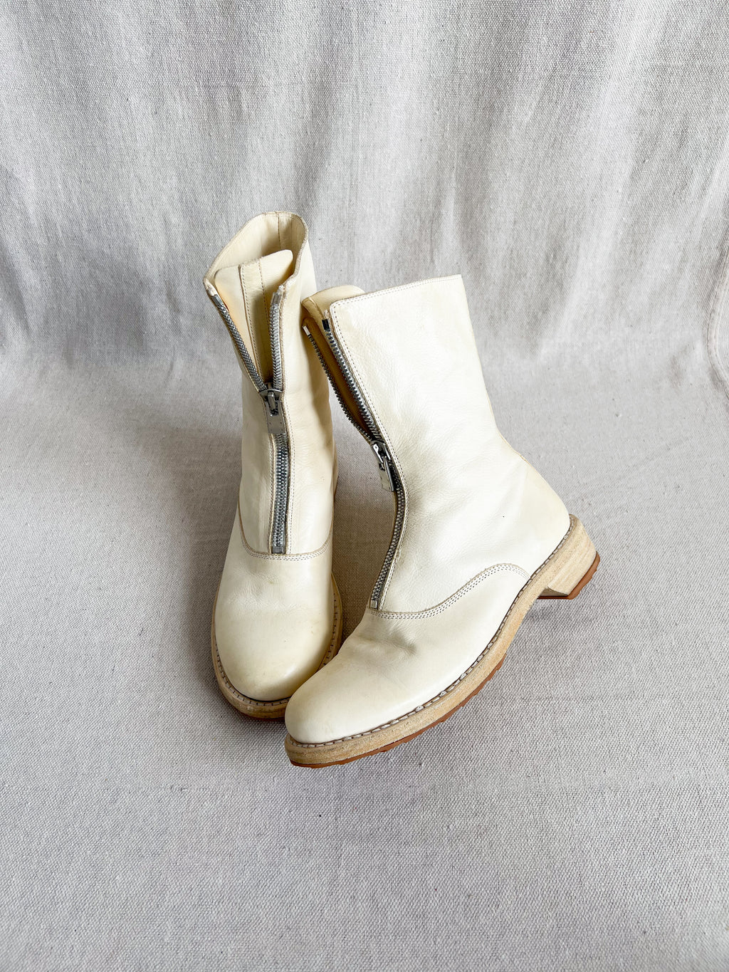Guidi Full Grain 310 Boots Dirty White