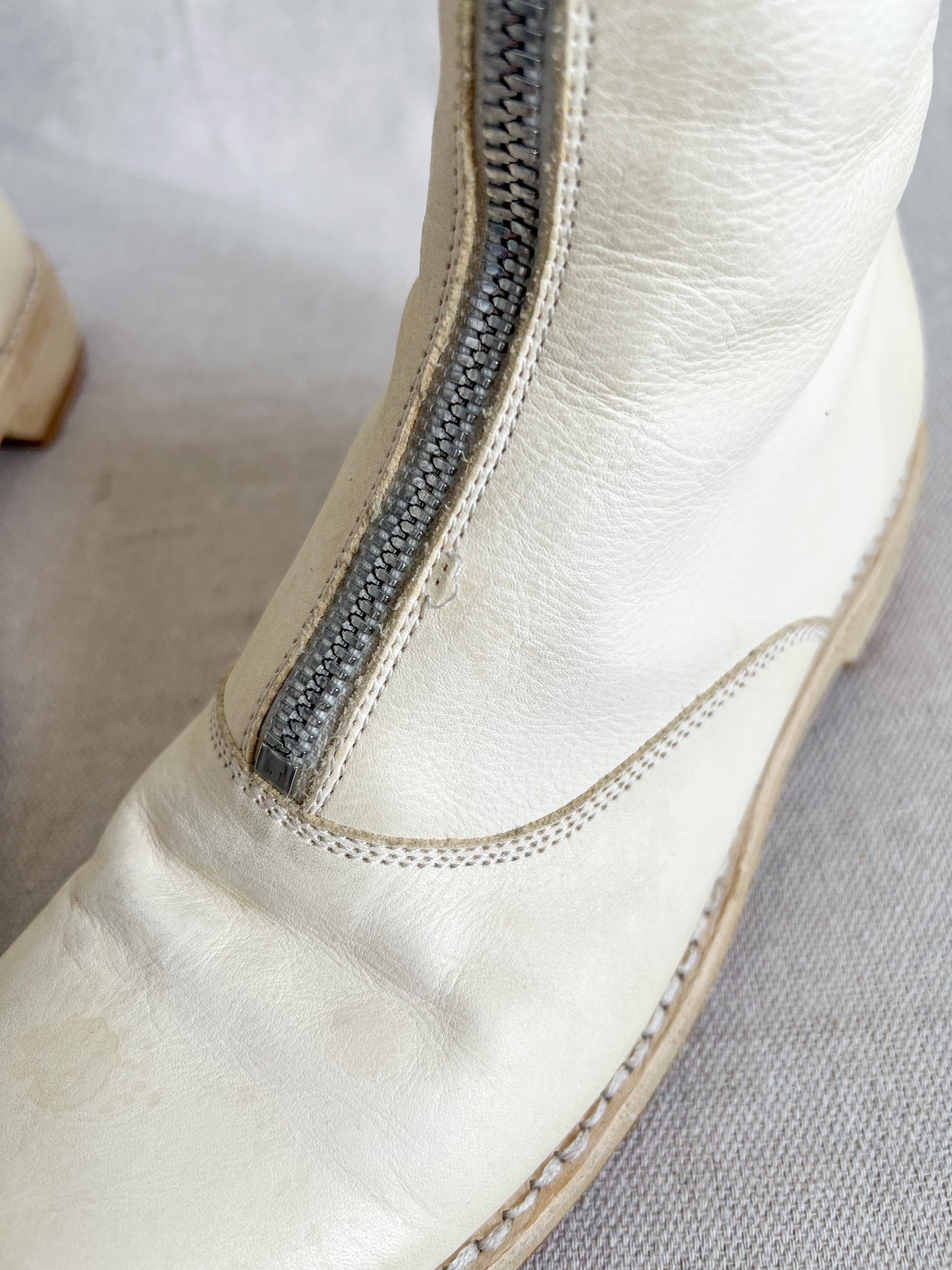 Guidi Full Grain 310 Boots Dirty White