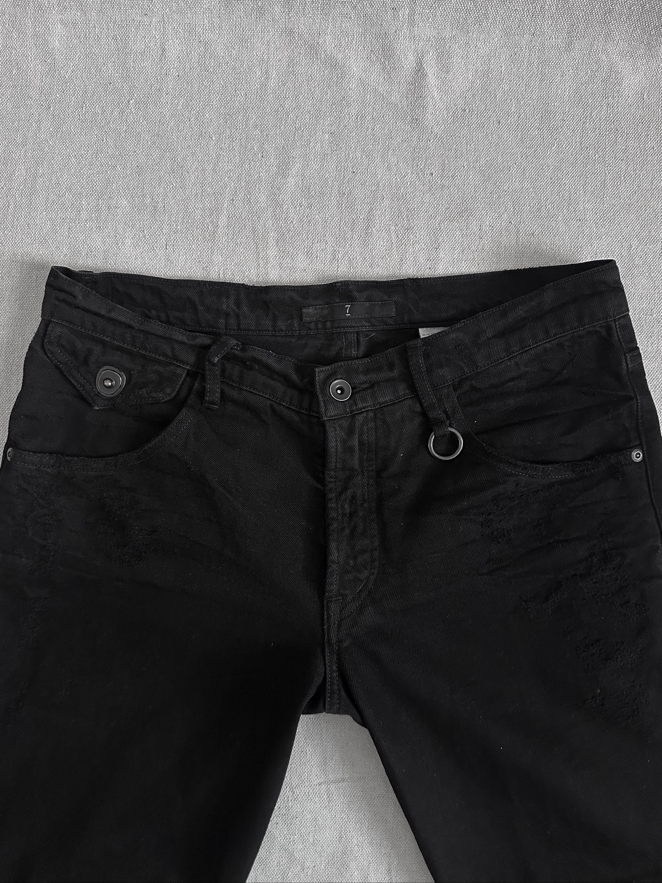Julius FW10 goth_ik; Black Distressed Denim