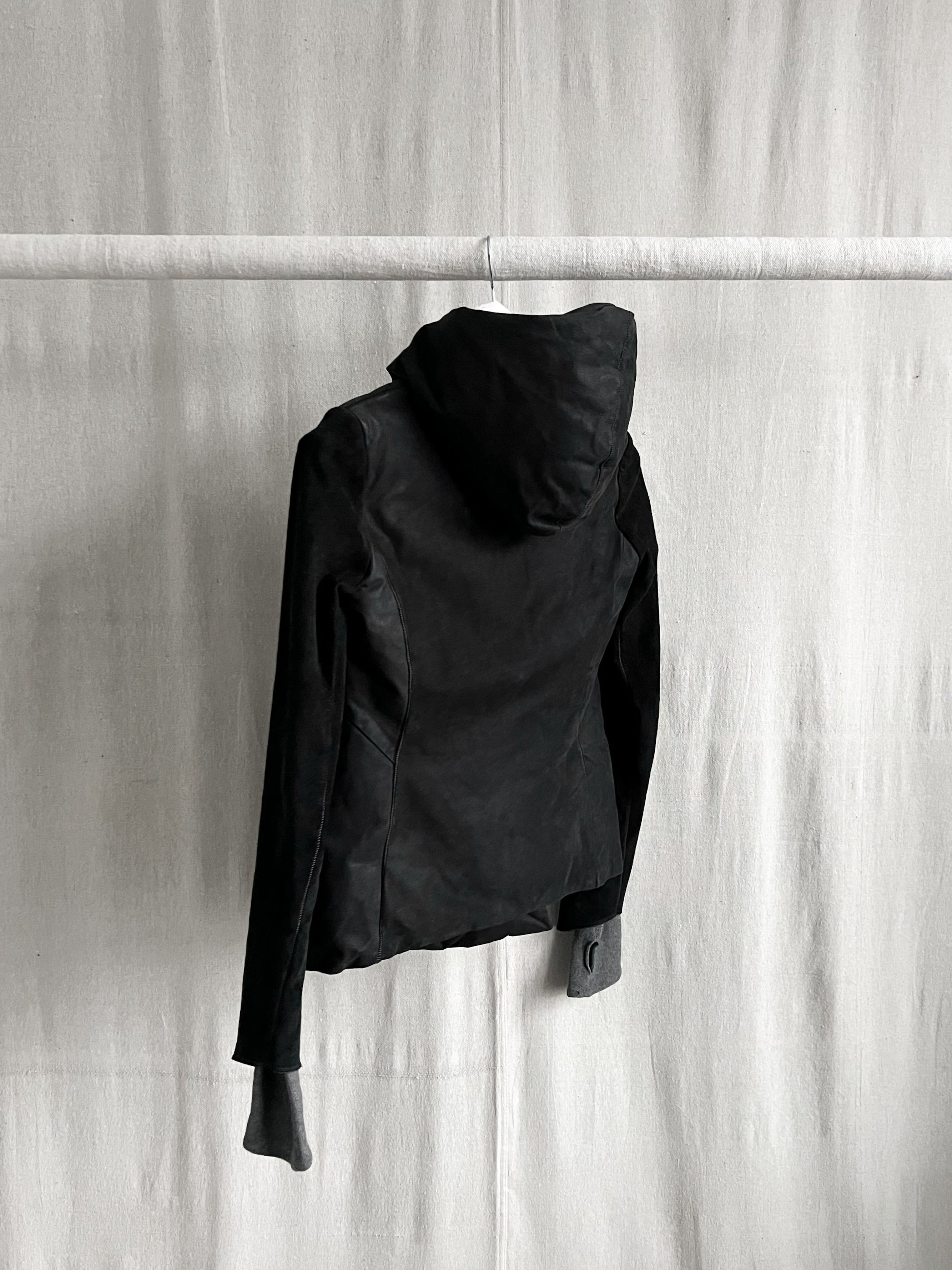 Isaac Sellam Asymmetric Lambskin Leather Goose Down Jacket