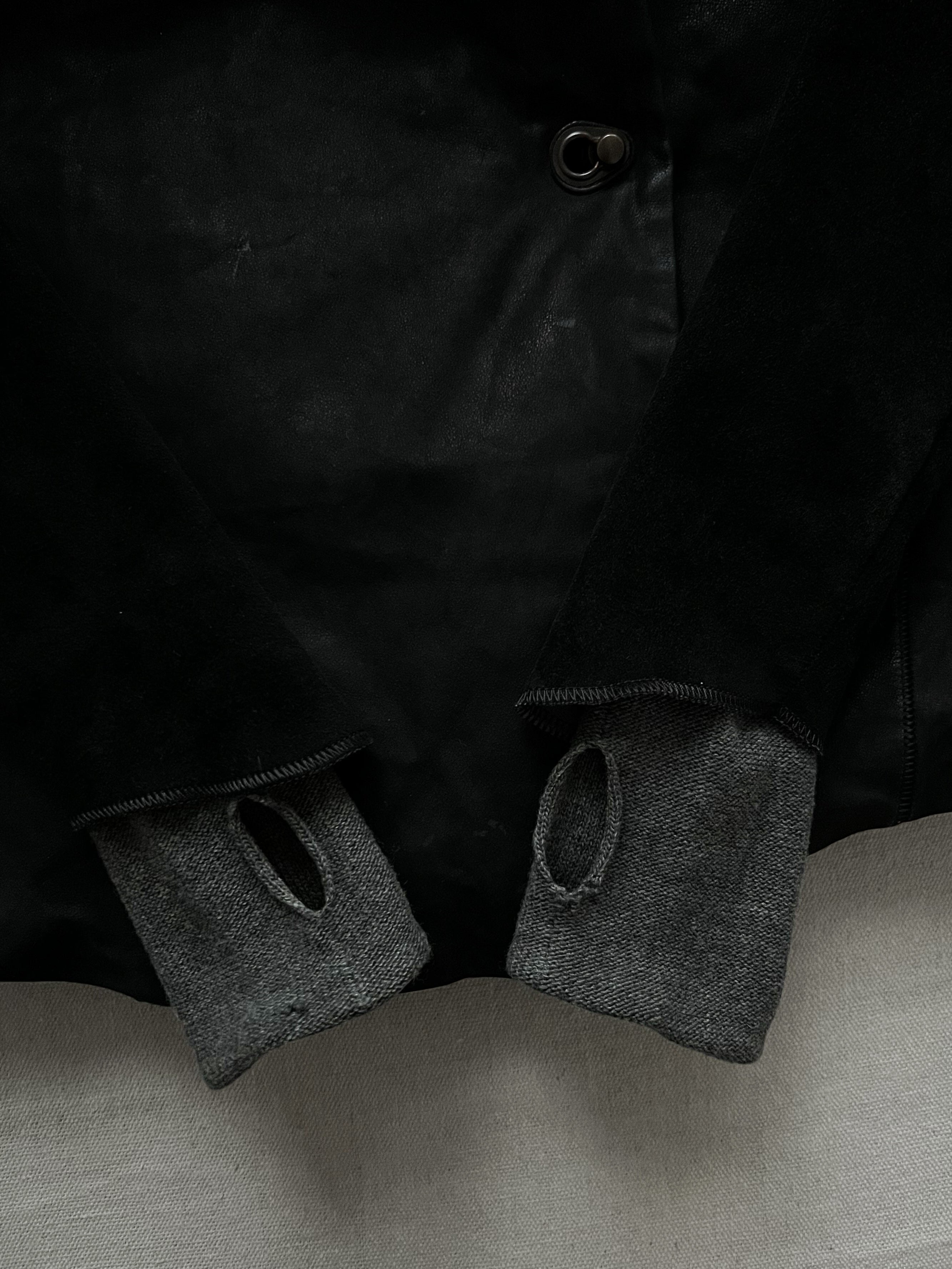 Isaac Sellam Asymmetric Lambskin Leather Goose Down Jacket