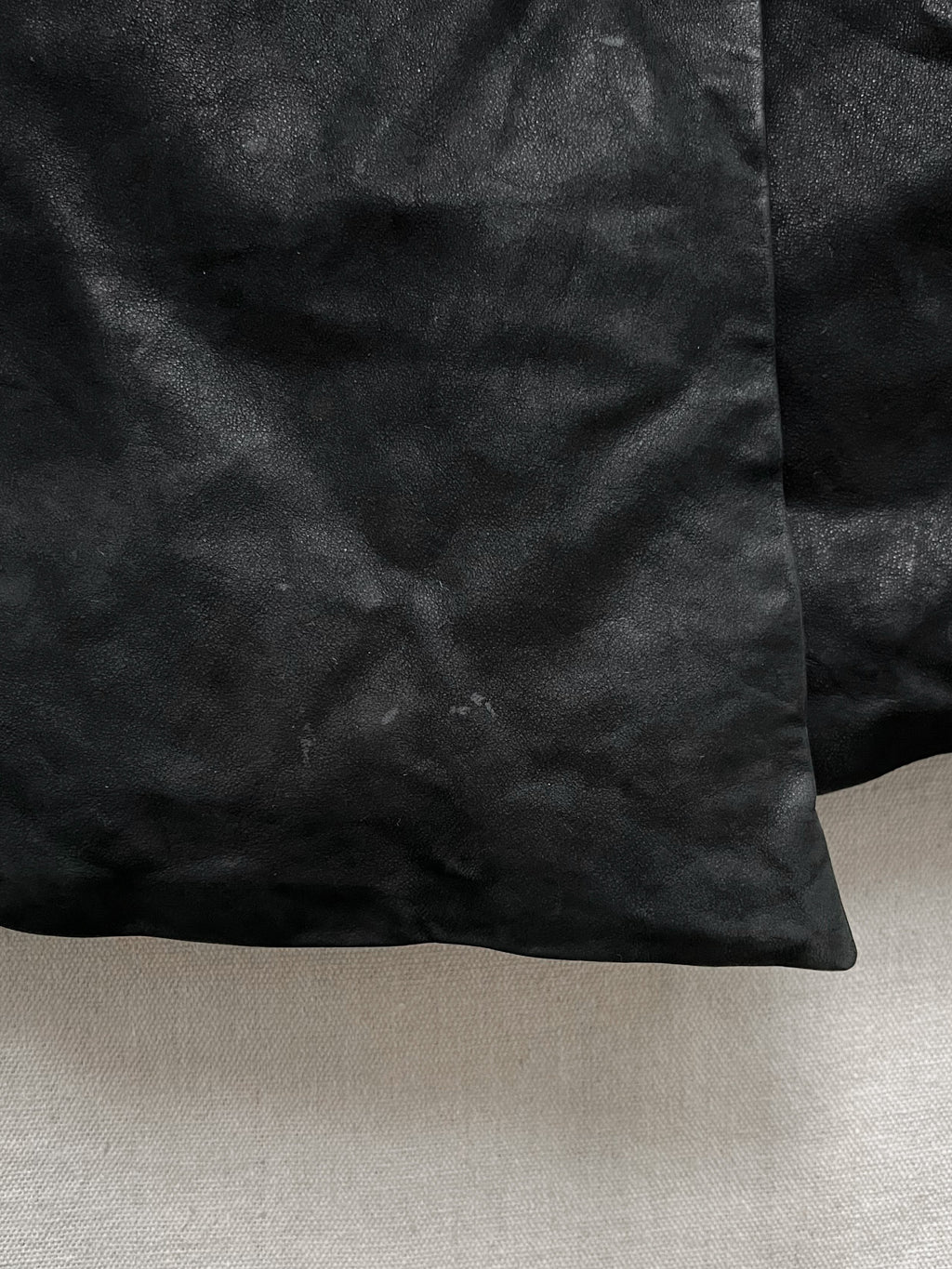 Isaac Sellam Asymmetric Lambskin Leather Goose Down Jacket