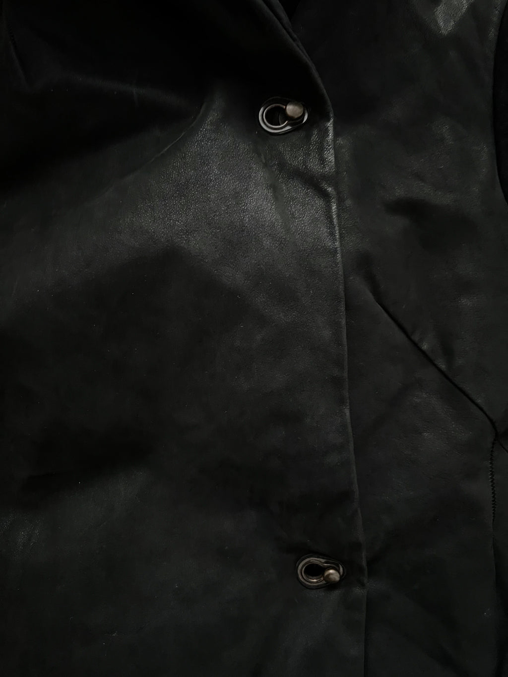 Isaac Sellam Asymmetric Lambskin Leather Goose Down Jacket