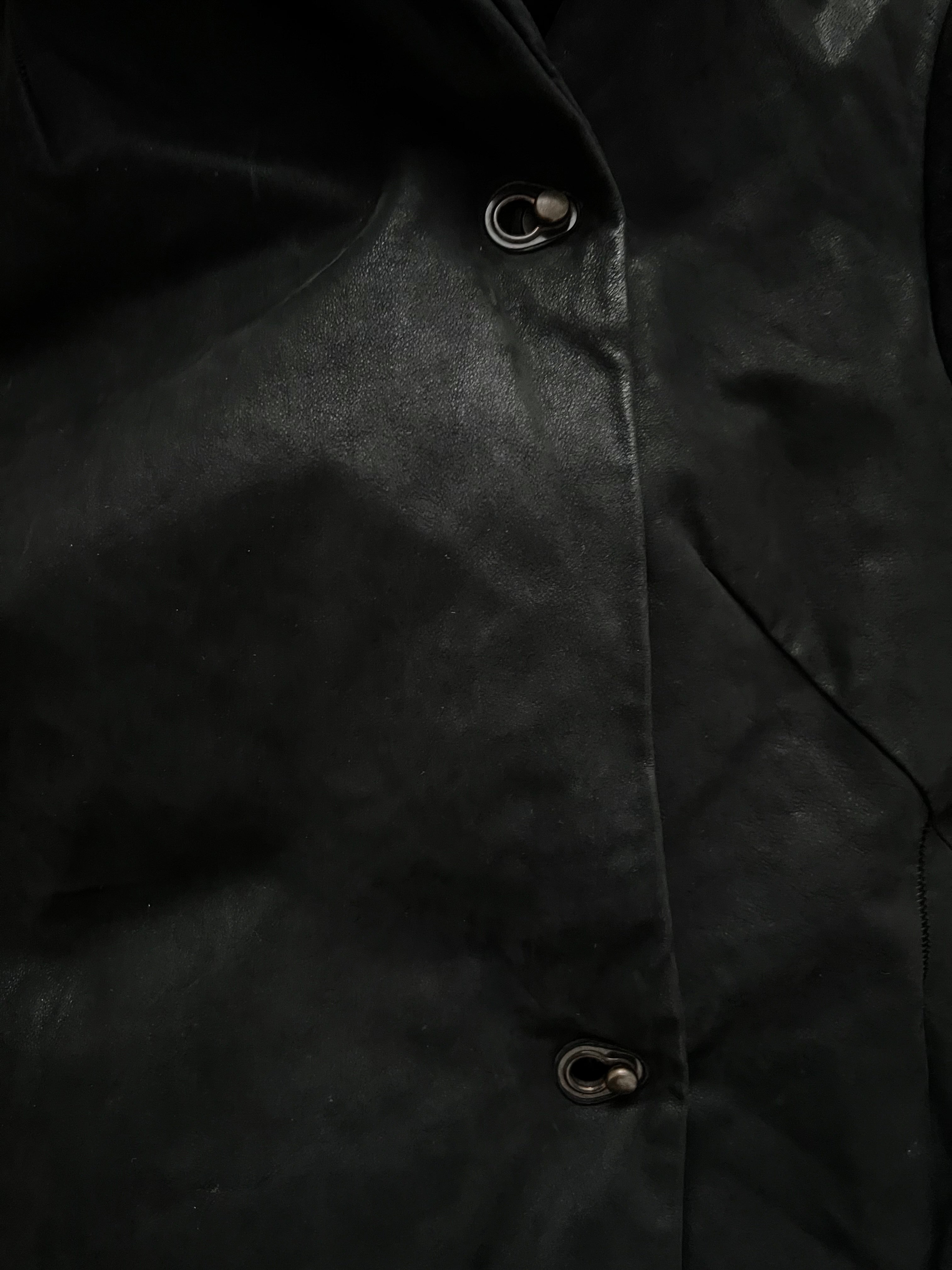 Isaac Sellam Asymmetric Lambskin Leather Goose Down Jacket