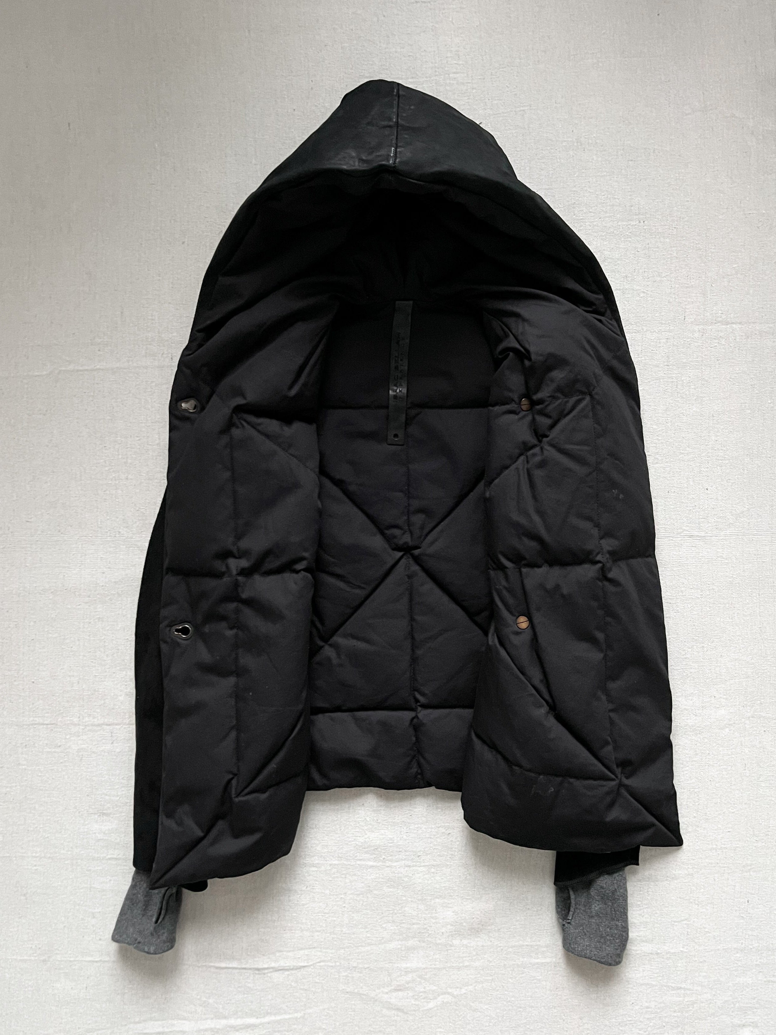 Isaac Sellam Asymmetric Lambskin Leather Goose Down Jacket