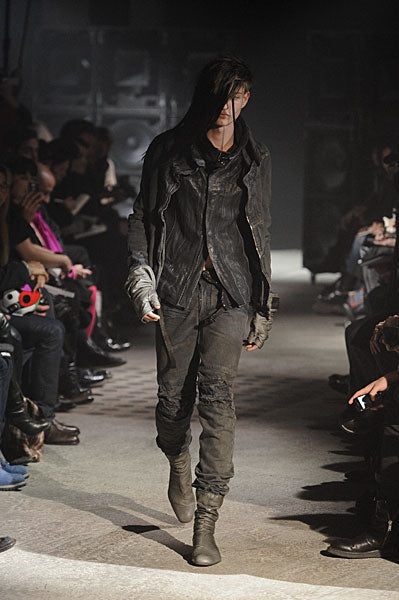 Julius FW10 goth_ik; Black Distressed Denim